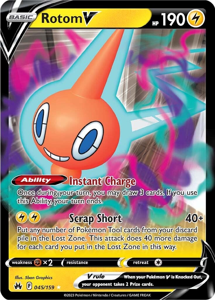 Rotom V (045/159) [Sword & Shield: Crown Zenith] | Deep Dive Games St. Marys