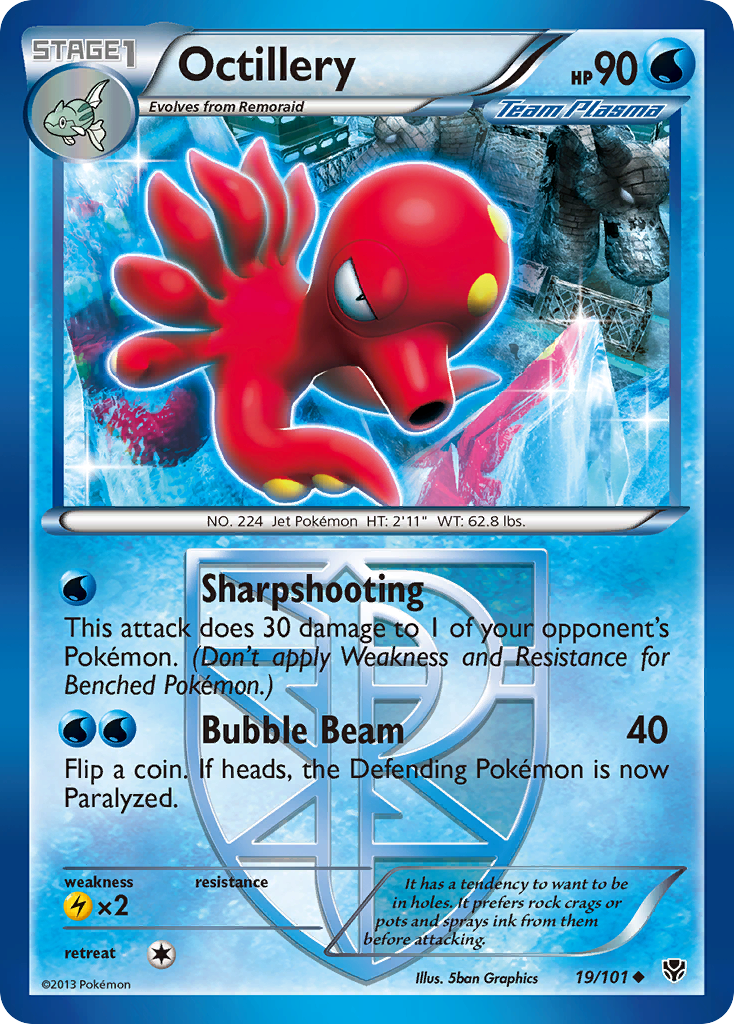 Octillery (19/101) [Black & White: Plasma Blast] | Deep Dive Games St. Marys