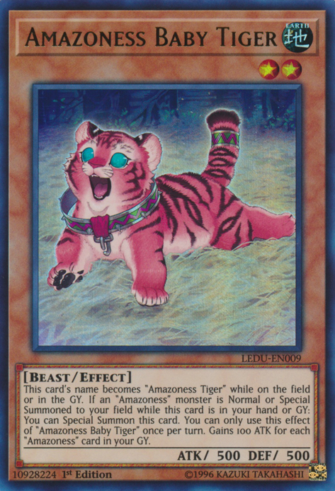 Amazoness Baby Tiger [LEDU-EN009] Ultra Rare | Deep Dive Games St. Marys