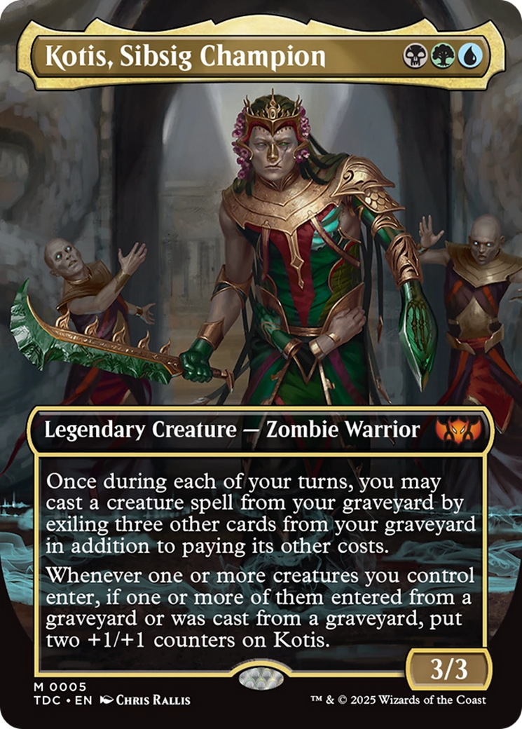 Kotis, Sibsig Champion (Borderless) [Tarkir: Dragonstorm Commander] | Deep Dive Games St. Marys