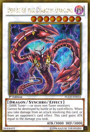 Beelze of the Diabolic Dragons [PGLD-EN016] Gold Secret Rare | Deep Dive Games St. Marys