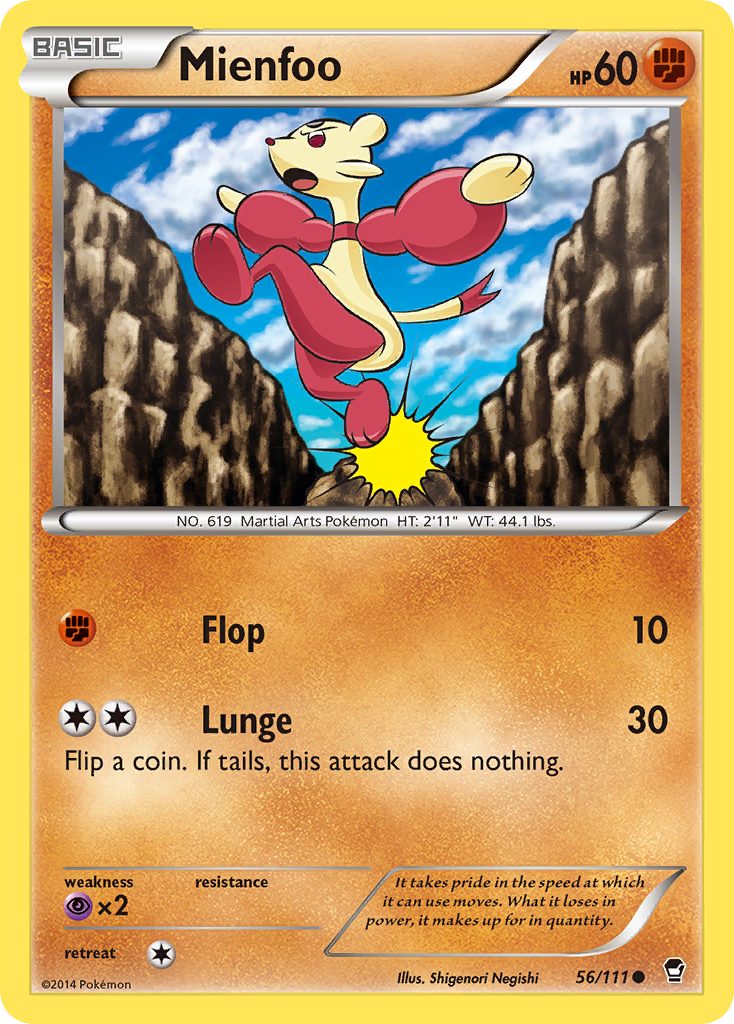 Mienfoo (56/111) [XY: Furious Fists] | Deep Dive Games St. Marys