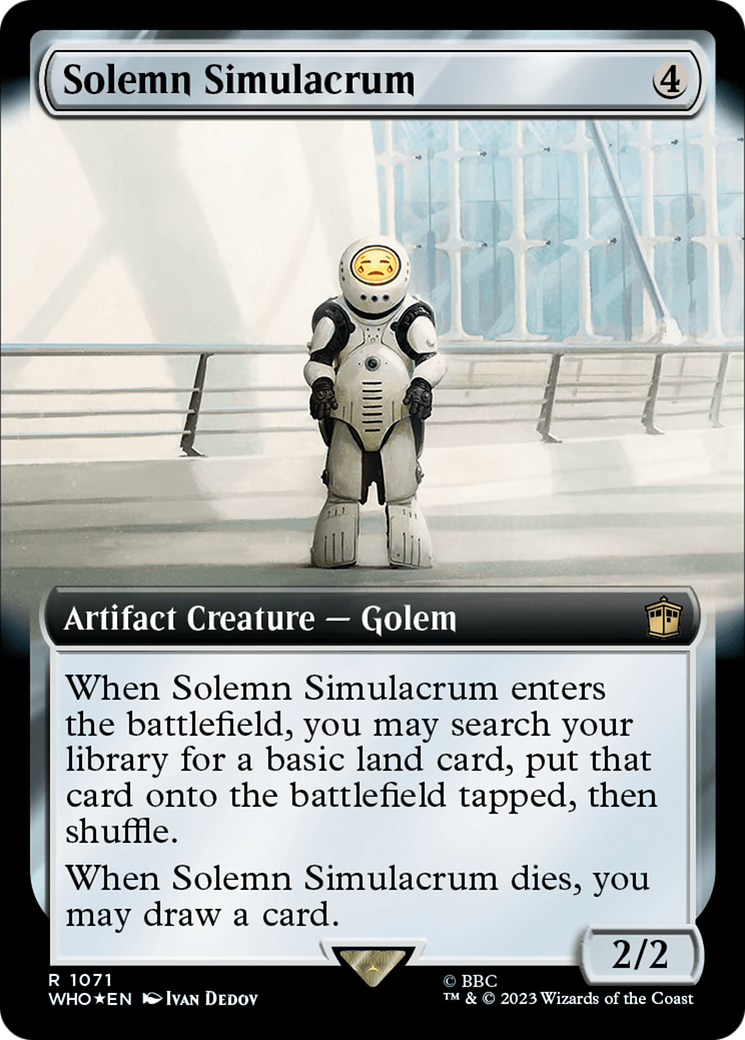 Solemn Simulacrum (Extended Art) (Surge Foil) [Doctor Who] | Deep Dive Games St. Marys