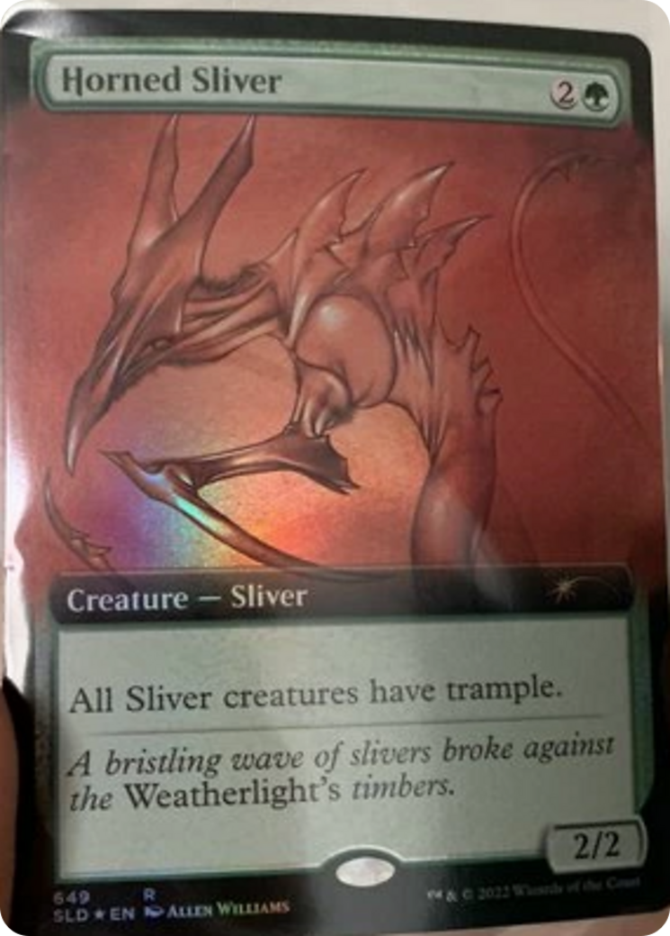 Horned Sliver (Extended Art) [Secret Lair Drop Promos] | Deep Dive Games St. Marys