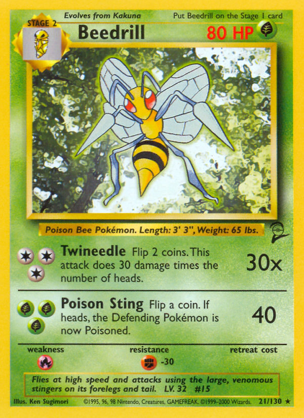 Beedrill (21/130) [Base Set 2] | Deep Dive Games St. Marys