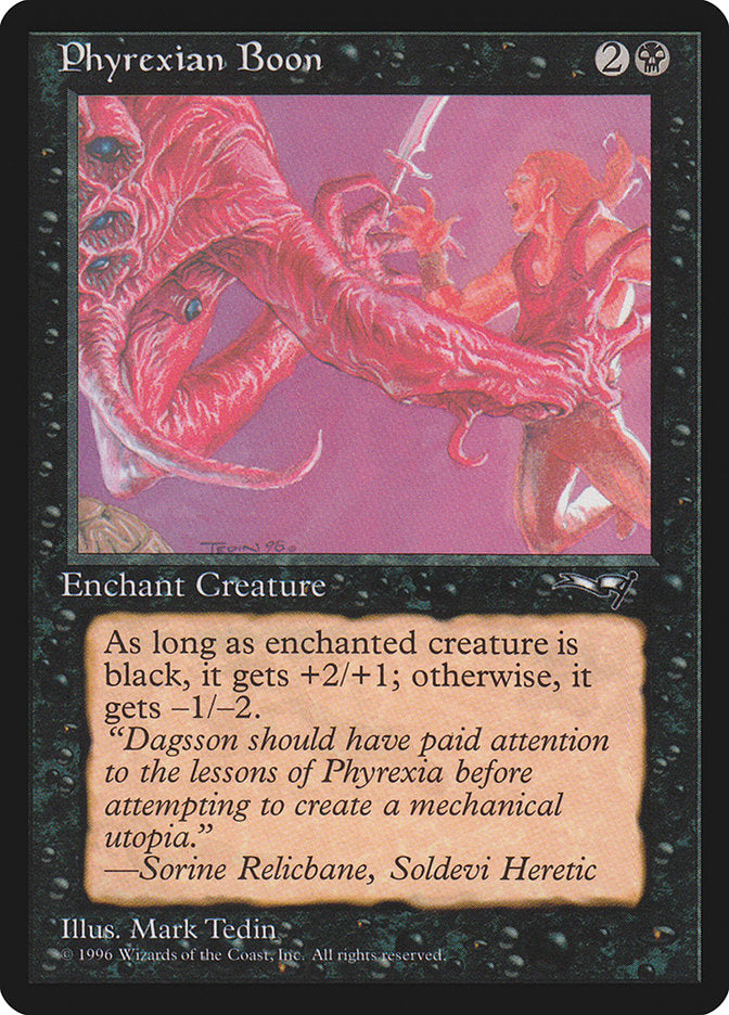 Phyrexian Boon (Person on the Right) [Alliances] | Deep Dive Games St. Marys