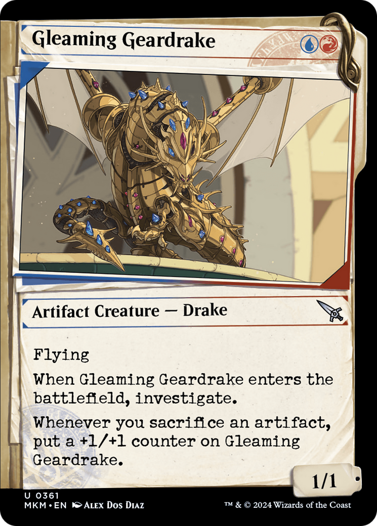 Gleaming Geardrake (Showcase) [Murders at Karlov Manor] | Deep Dive Games St. Marys