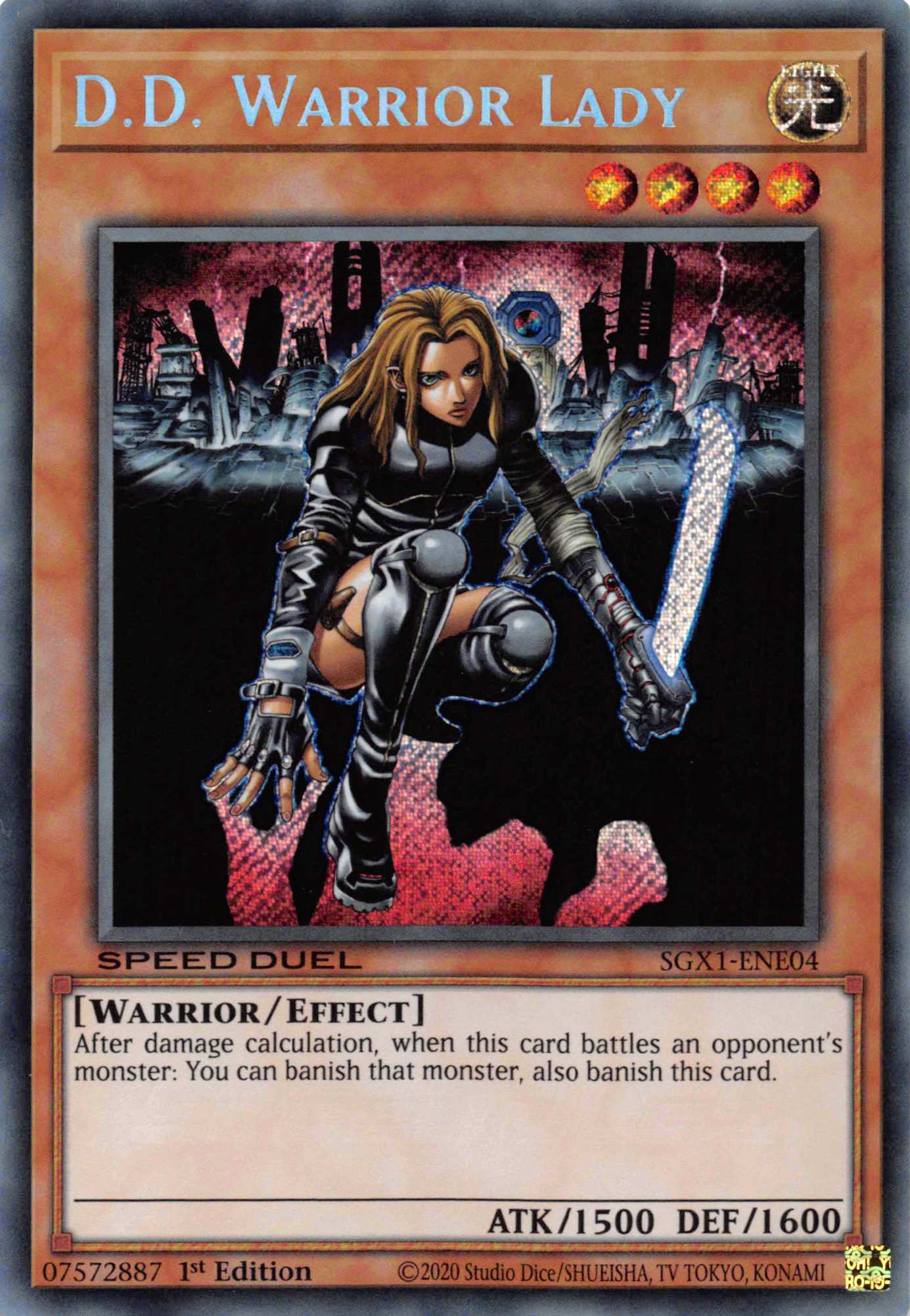 D.D. Warrior Lady [SGX1-ENE04] Secret Rare | Deep Dive Games St. Marys