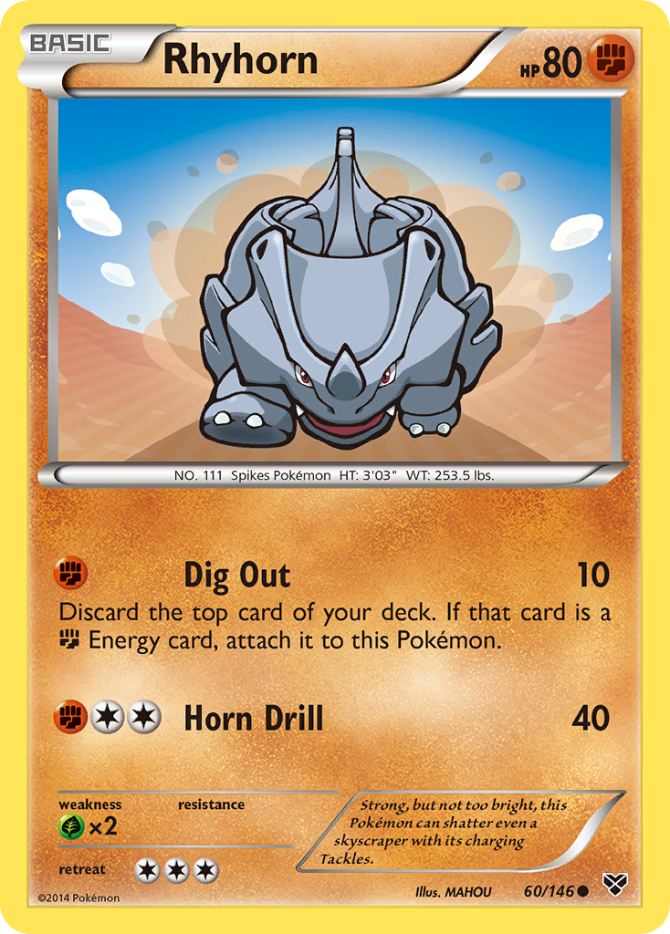 Rhyhorn (60/146) [XY: Base Set] | Deep Dive Games St. Marys