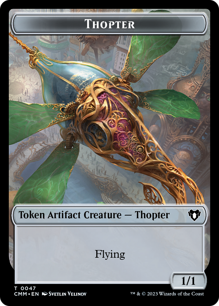 Thopter // Elemental (0025) Double-Sided Token [Commander Masters Tokens] | Deep Dive Games St. Marys