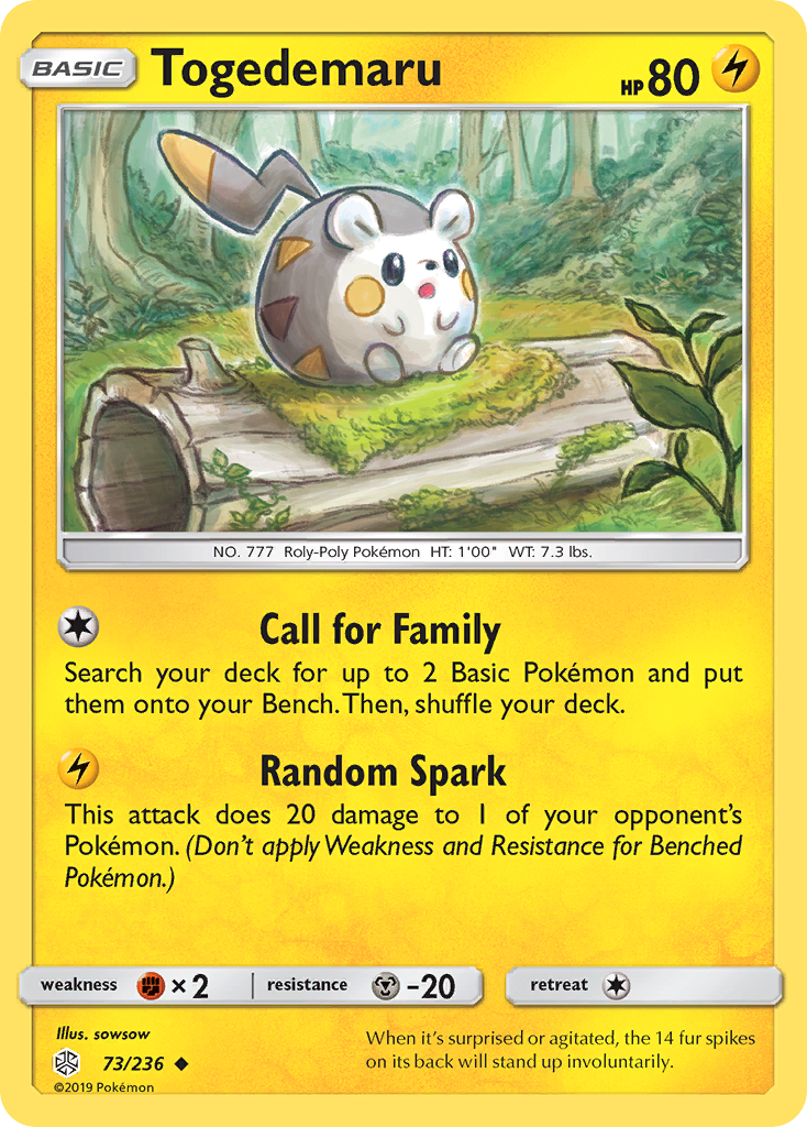 Togedemaru (73/236) [Sun & Moon: Cosmic Eclipse] | Deep Dive Games St. Marys