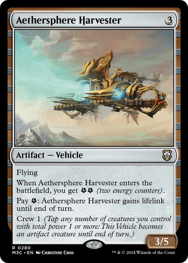 Aethersphere Harvester (Ripple Foil) [Modern Horizons 3 Commander] | Deep Dive Games St. Marys