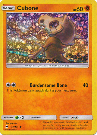 Cubone (57/131) (General Mills Promo) [Sun & Moon: Forbidden Light] | Deep Dive Games St. Marys