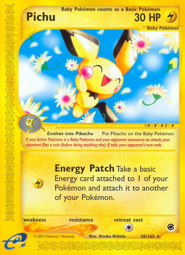 Pichu (58/165) [Expedition: Base Set] | Deep Dive Games St. Marys