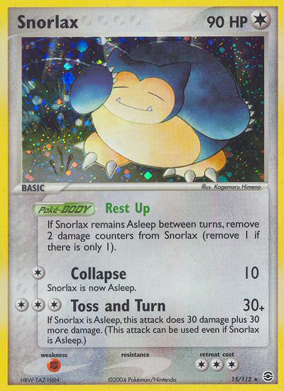 Snorlax (15/112) [EX: FireRed & LeafGreen] | Deep Dive Games St. Marys