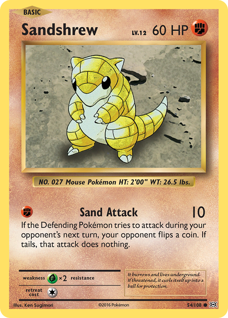 Sandshrew (54/108) [XY: Evolutions] | Deep Dive Games St. Marys