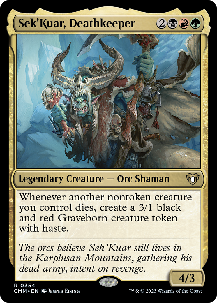 Sek'Kuar, Deathkeeper [Commander Masters] | Deep Dive Games St. Marys