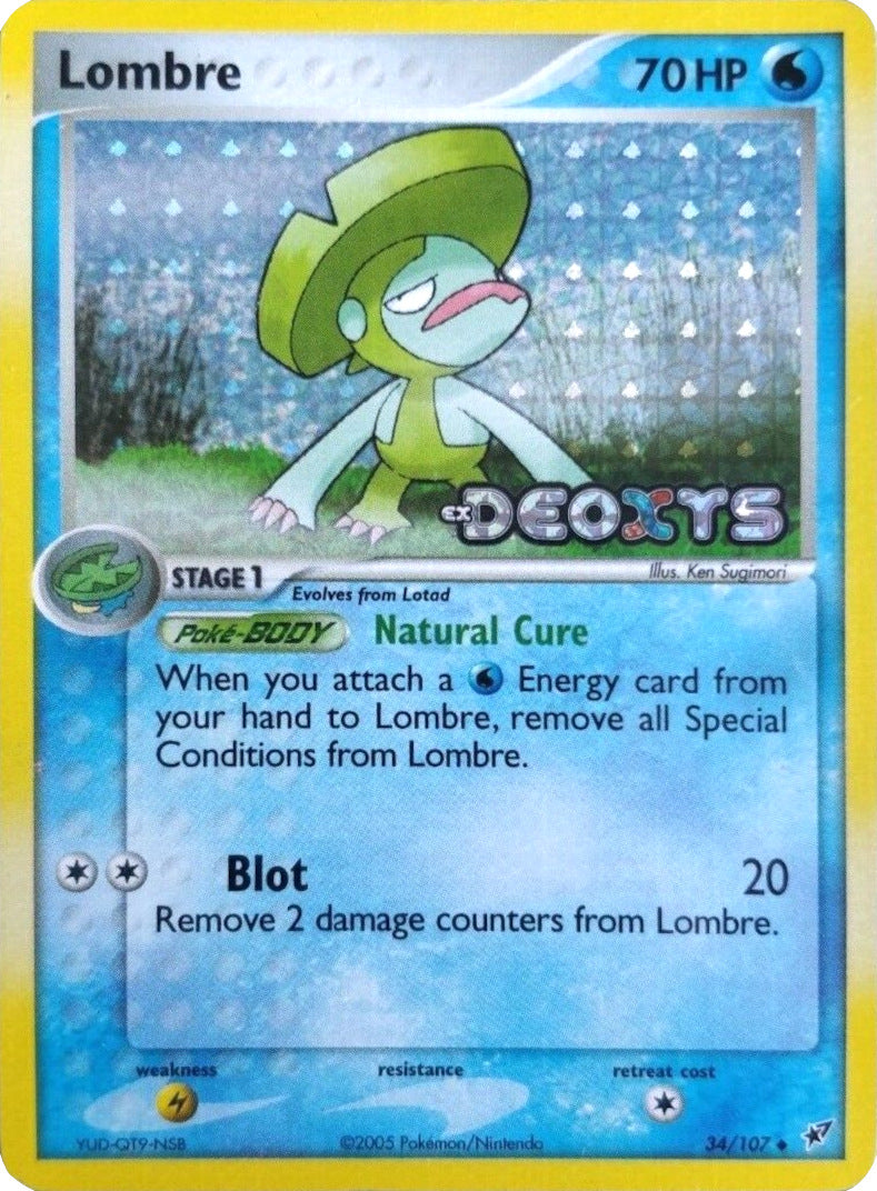 Lombre (34/107) (Stamped) [EX: Deoxys] | Deep Dive Games St. Marys