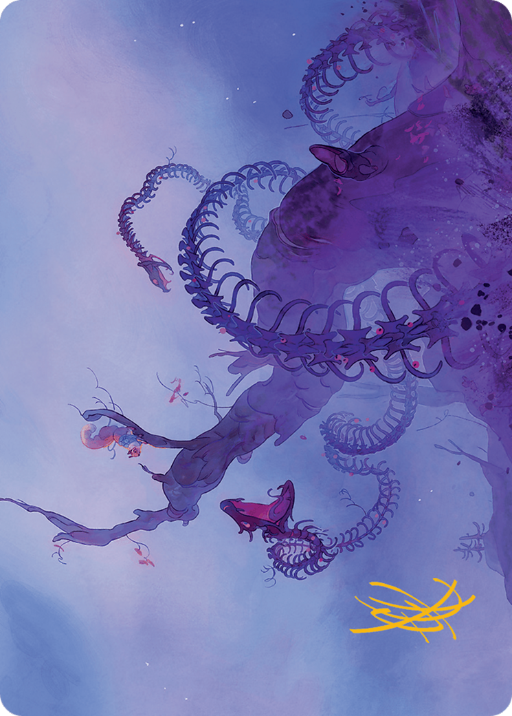Coiling Rebirth Art Card (Gold-Stamped Signature) [Bloomburrow Art Series] | Deep Dive Games St. Marys