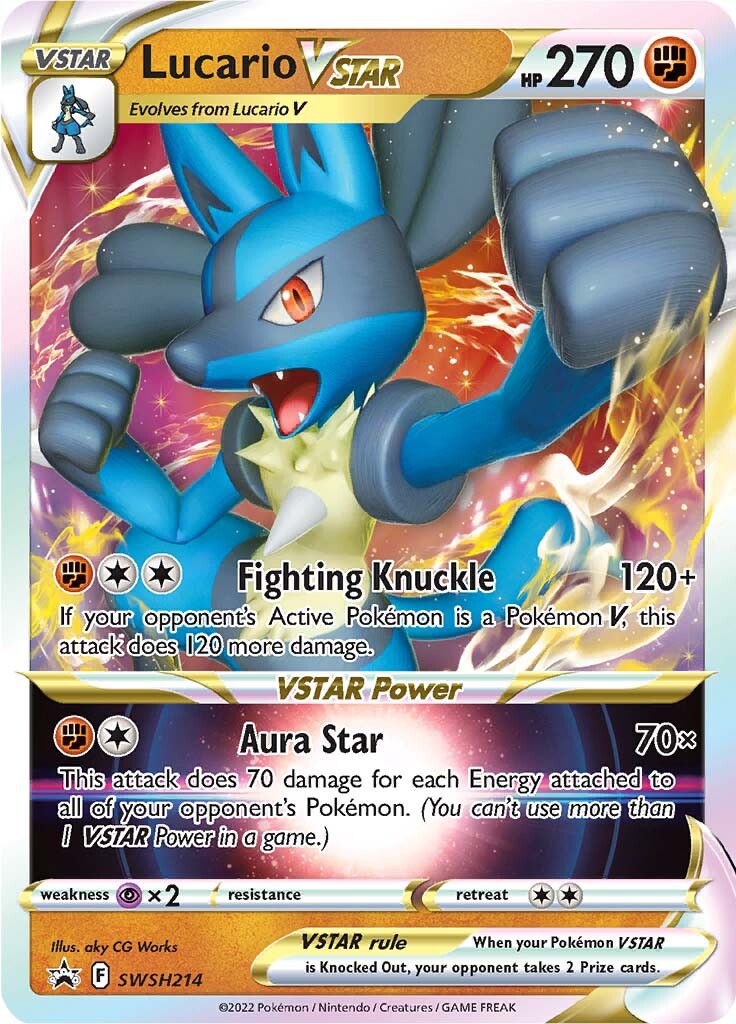 Lucario VSTAR (SWSH214) (Jumbo Card) [Sword & Shield: Black Star Promos] | Deep Dive Games St. Marys