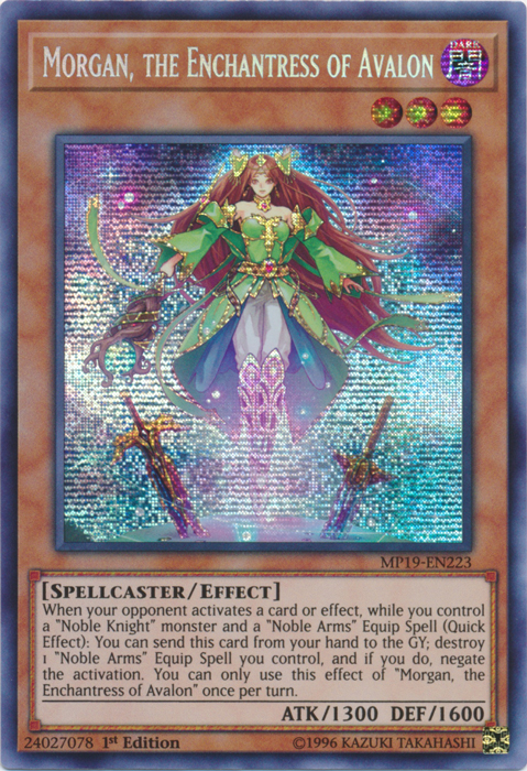 Morgan, the Enchantress of Avalon [MP19-EN223] Prismatic Secret Rare | Deep Dive Games St. Marys