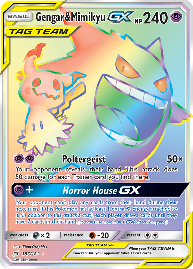 Gengar & Mimikyu GX (186/181) [Sun & Moon: Team Up] | Deep Dive Games St. Marys