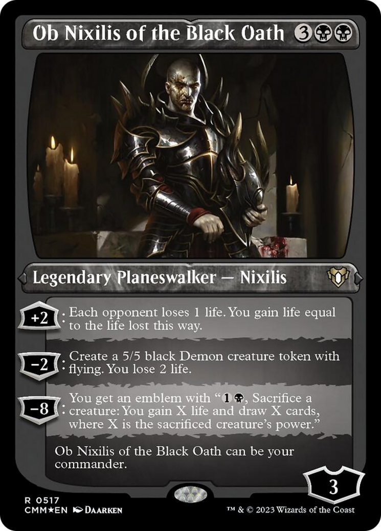 Ob Nixilis of the Black Oath (Foil Etched) [Commander Masters] | Deep Dive Games St. Marys