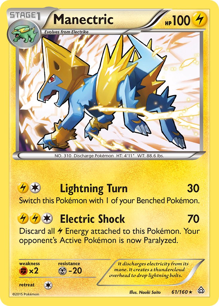 Manectric (61/160) (Theme Deck Exclusive) [XY: Primal Clash] | Deep Dive Games St. Marys