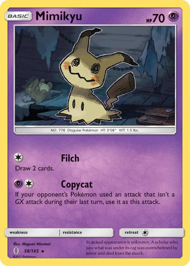 Mimikyu (58/145) (Theme Deck Exclusive) [Sun & Moon: Guardians Rising] | Deep Dive Games St. Marys