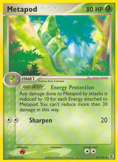 Metapod (39/112) [EX: FireRed & LeafGreen] | Deep Dive Games St. Marys