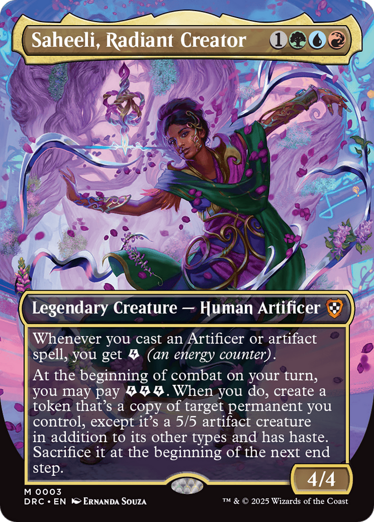 Saheeli, Radiant Creator (Borderless) [Aetherdrift Commander] | Deep Dive Games St. Marys