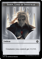 Emblem - Sorin, Lord of Innistrad // Vampire (0004) Double-Sided Token [The Lost Caverns of Ixalan Commander Tokens] | Deep Dive Games St. Marys