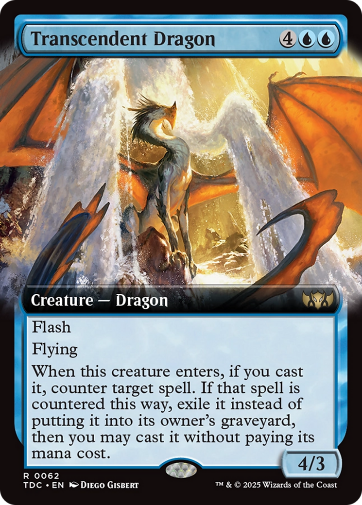 Transcendent Dragon (Extended Art) [Tarkir: Dragonstorm Commander] | Deep Dive Games St. Marys