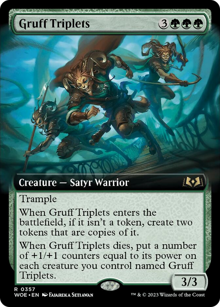 Gruff Triplets (Extended Art) [Wilds of Eldraine] | Deep Dive Games St. Marys