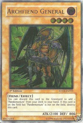 Archfiend General [FOTB-EN019] Ultimate Rare | Deep Dive Games St. Marys