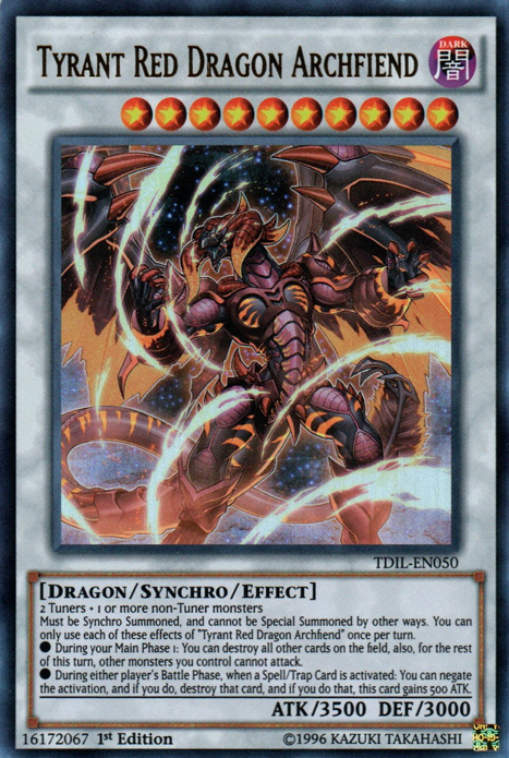 Tyrant Red Dragon Archfiend [TDIL-EN050] Ultra Rare | Deep Dive Games St. Marys