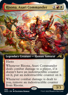 Risona, Asari Commander (Extended Art) [Kamigawa: Neon Dynasty] | Deep Dive Games St. Marys