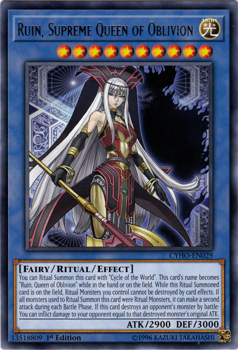 Ruin, Supreme Queen of Oblivion [CYHO-EN029] Rare | Deep Dive Games St. Marys