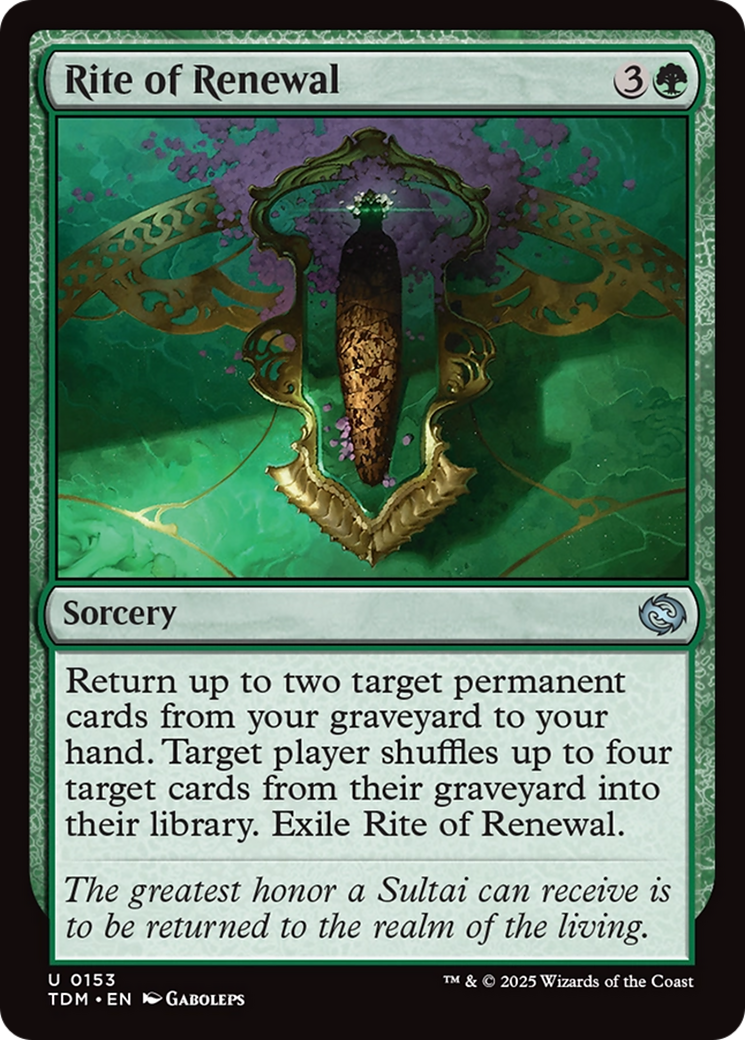 Rite of Renewal [Tarkir: Dragonstorm] | Deep Dive Games St. Marys