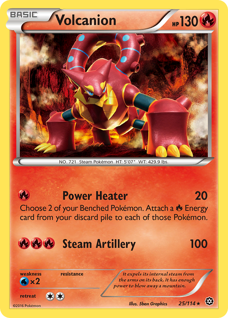 Volcanion (25/114) [XY: Steam Siege] | Deep Dive Games St. Marys