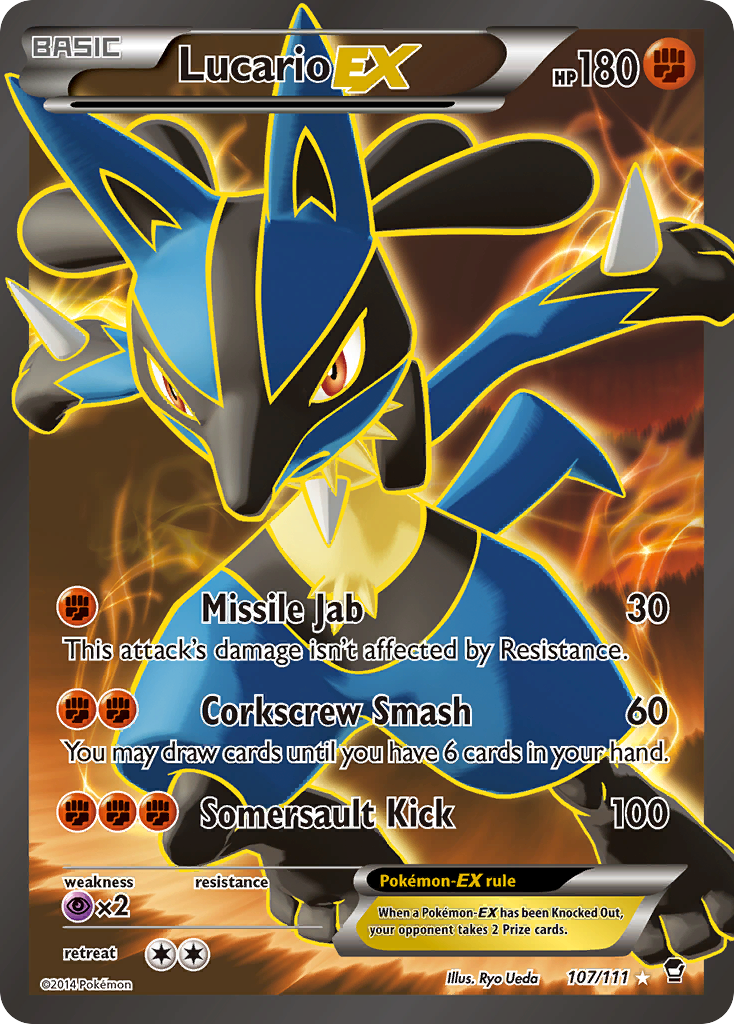 Lucario EX (107/111) [XY: Furious Fists] | Deep Dive Games St. Marys