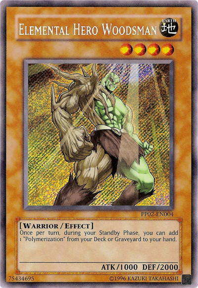 Elemental Hero Woodsman [PP02-EN004] Secret Rare | Deep Dive Games St. Marys