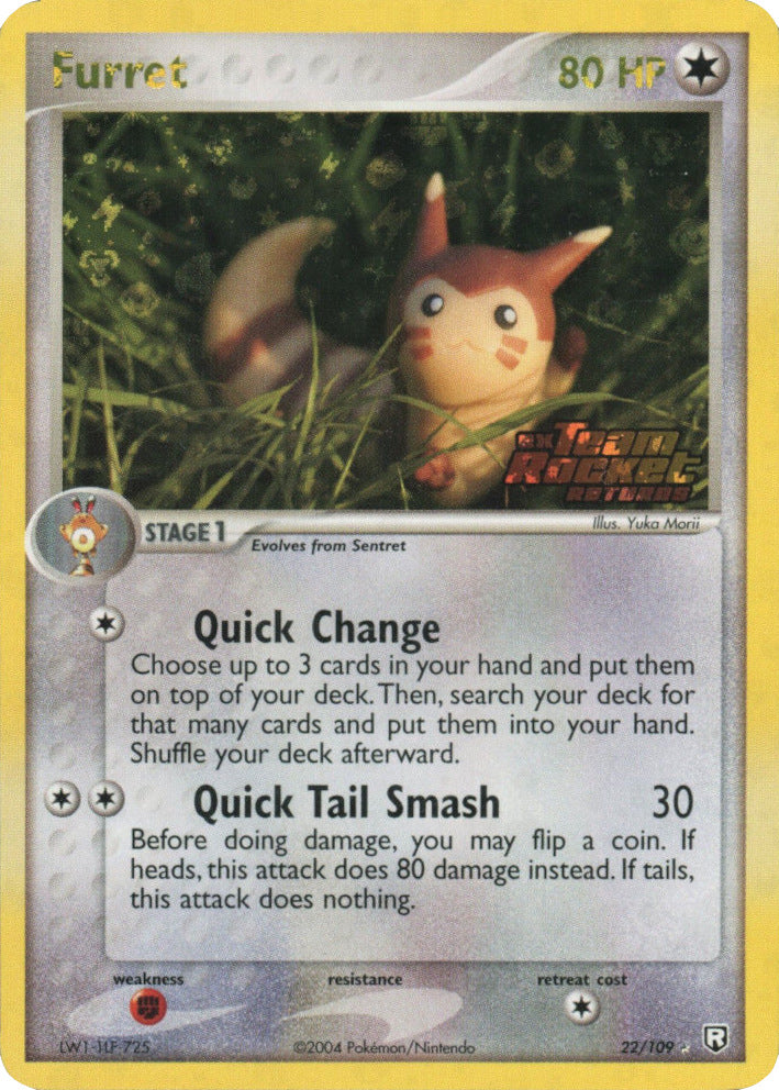 Furret (22/109) (Stamped) [EX: Team Rocket Returns] | Deep Dive Games St. Marys