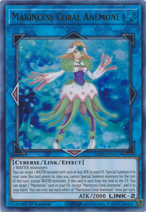 Marincess Coral Anemone [MP20-EN119] Ultra Rare | Deep Dive Games St. Marys