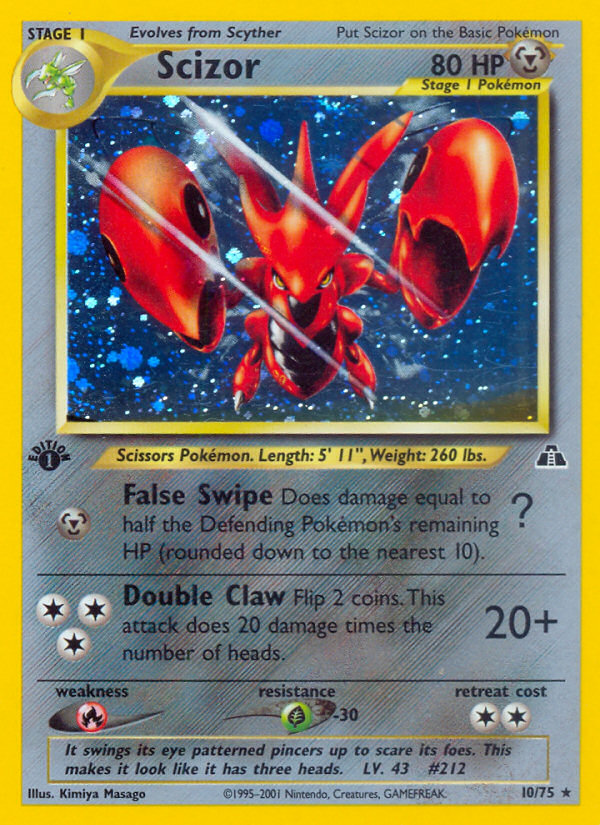 Scizor (10/75) [Neo Discovery 1st Edition] | Deep Dive Games St. Marys