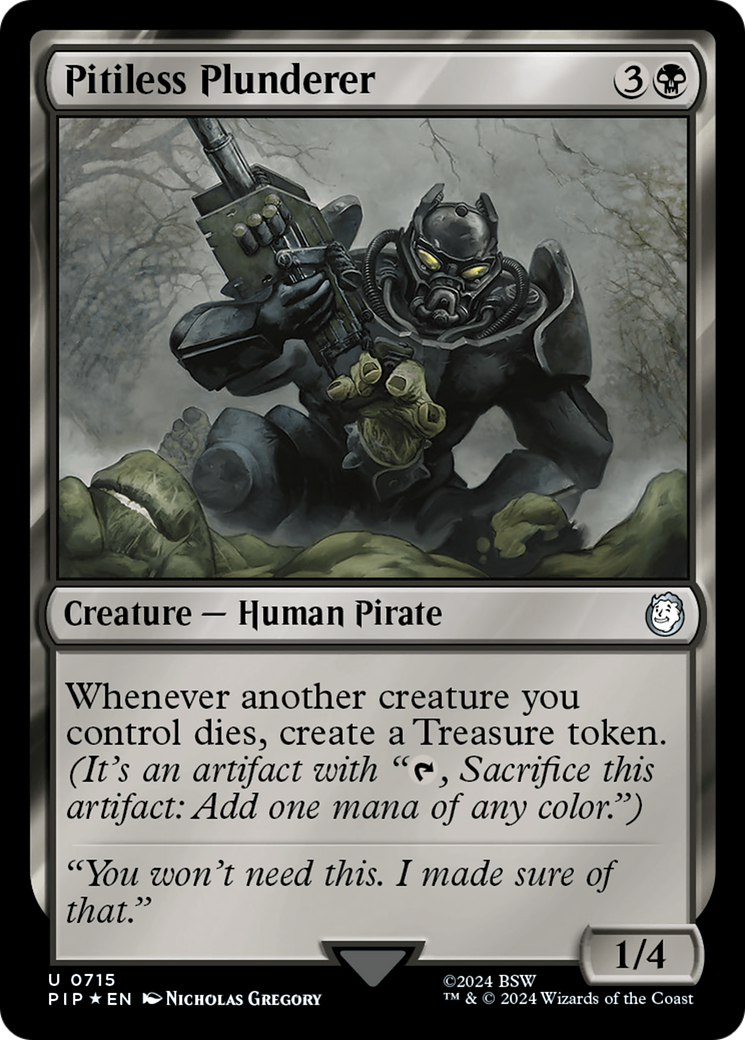 Pitiless Plunderer (Surge Foil) [Fallout] | Deep Dive Games St. Marys