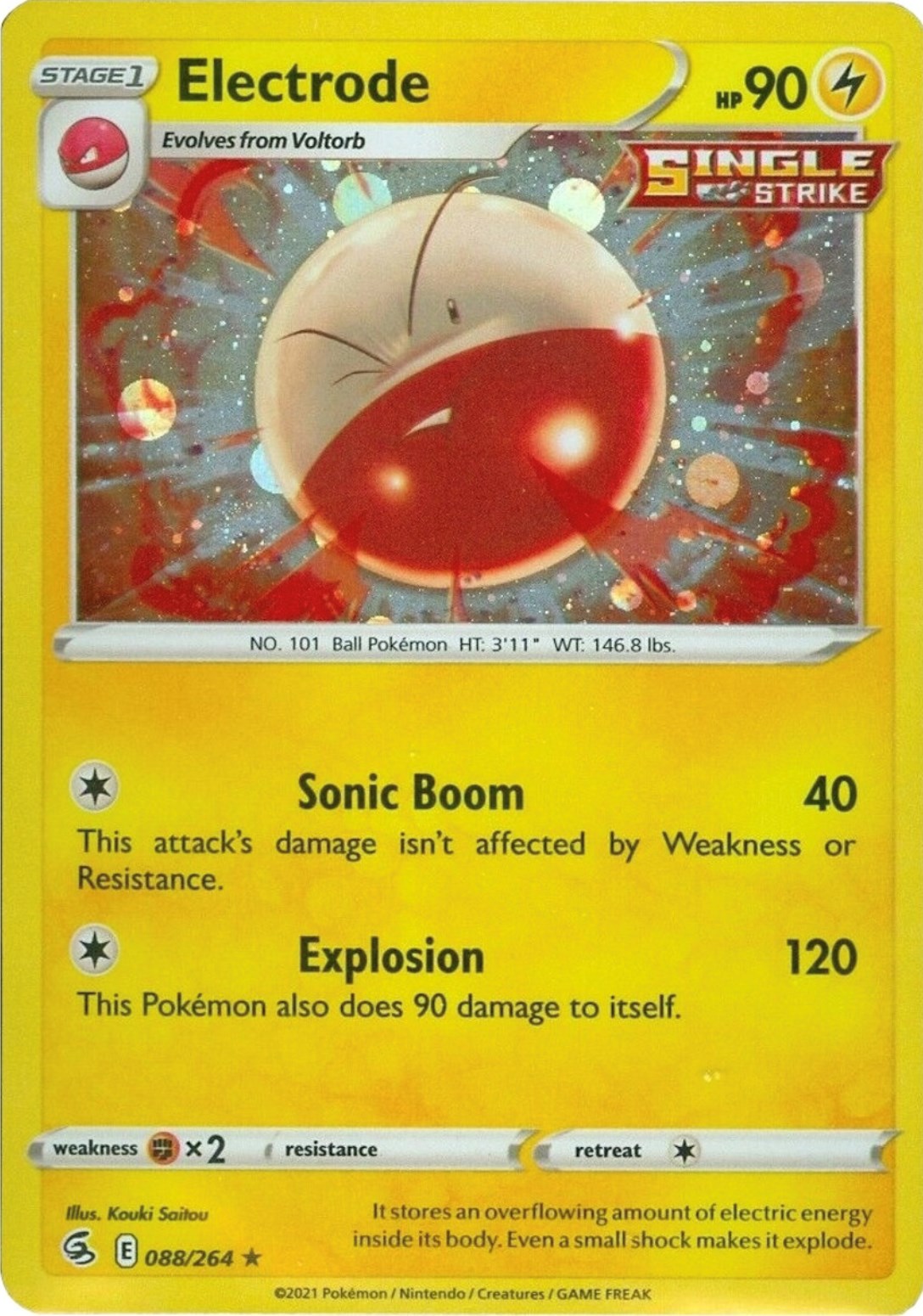 Electrode (088/264) (Cosmos Holo) [Sword & Shield: Fusion Strike] | Deep Dive Games St. Marys