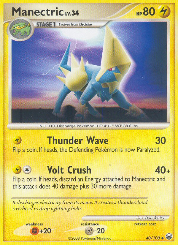 Manectric (40/100) [Diamond & Pearl: Majestic Dawn] | Deep Dive Games St. Marys