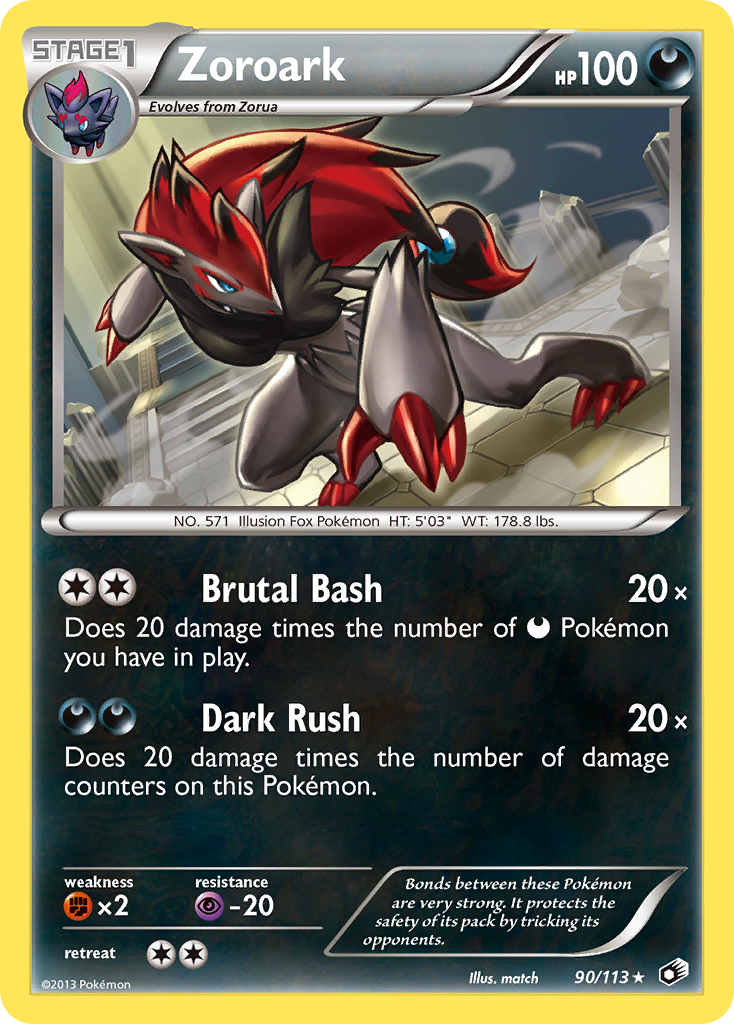 Zoroark (90/113) (Theme Deck Exclusive) [Black & White: Legendary Treasures] | Deep Dive Games St. Marys