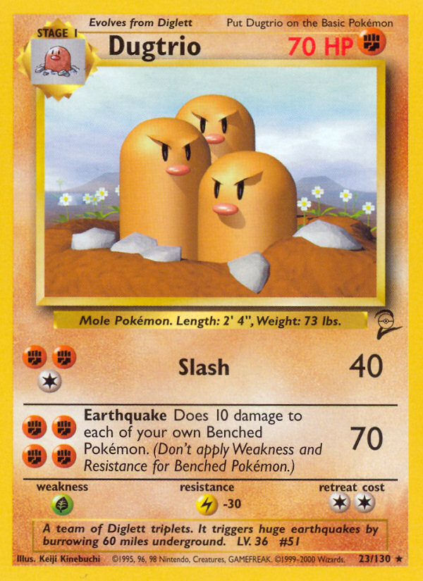 Dugtrio (23/130) [Base Set 2] | Deep Dive Games St. Marys